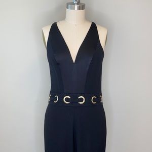 Ramy Brooks New York Black Jumpsuit with Gold Hardware